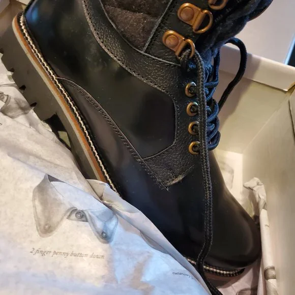 Black Ben Sherman Miller Boots in Black New - Picture 4 of 5